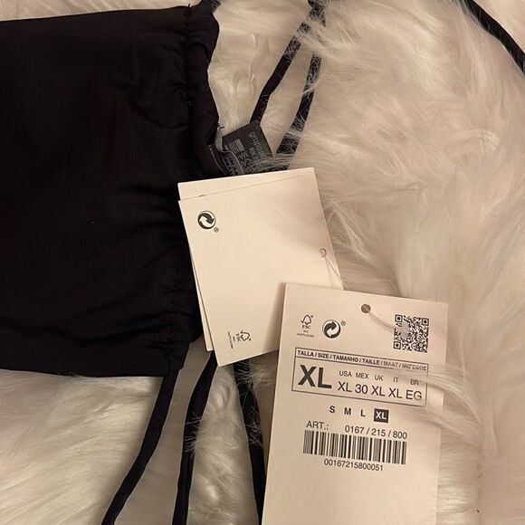 ZARA GATHERED BIKINI TOP SIZE XLARGE - Picture 5 of 5